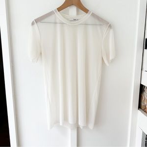 WILFRED white jamilla mesh tee
